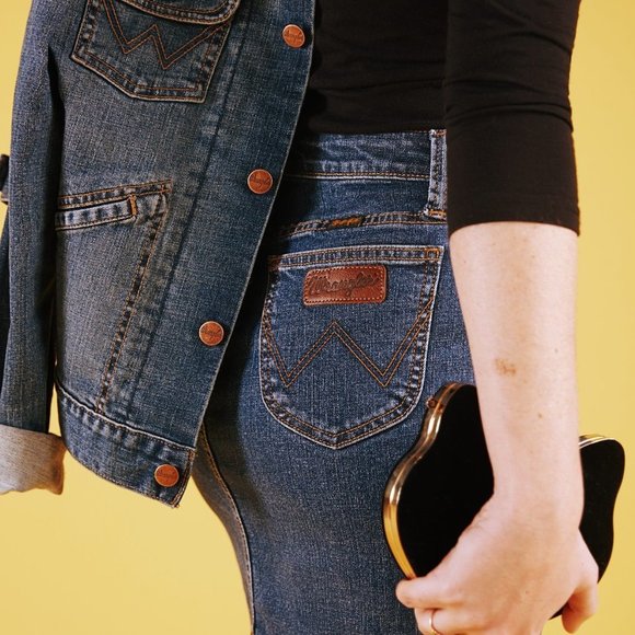 WRANGLER Modcloth Collaboration Vintage Inspired Denim Jeans Size 30 - Picture 9 of 11